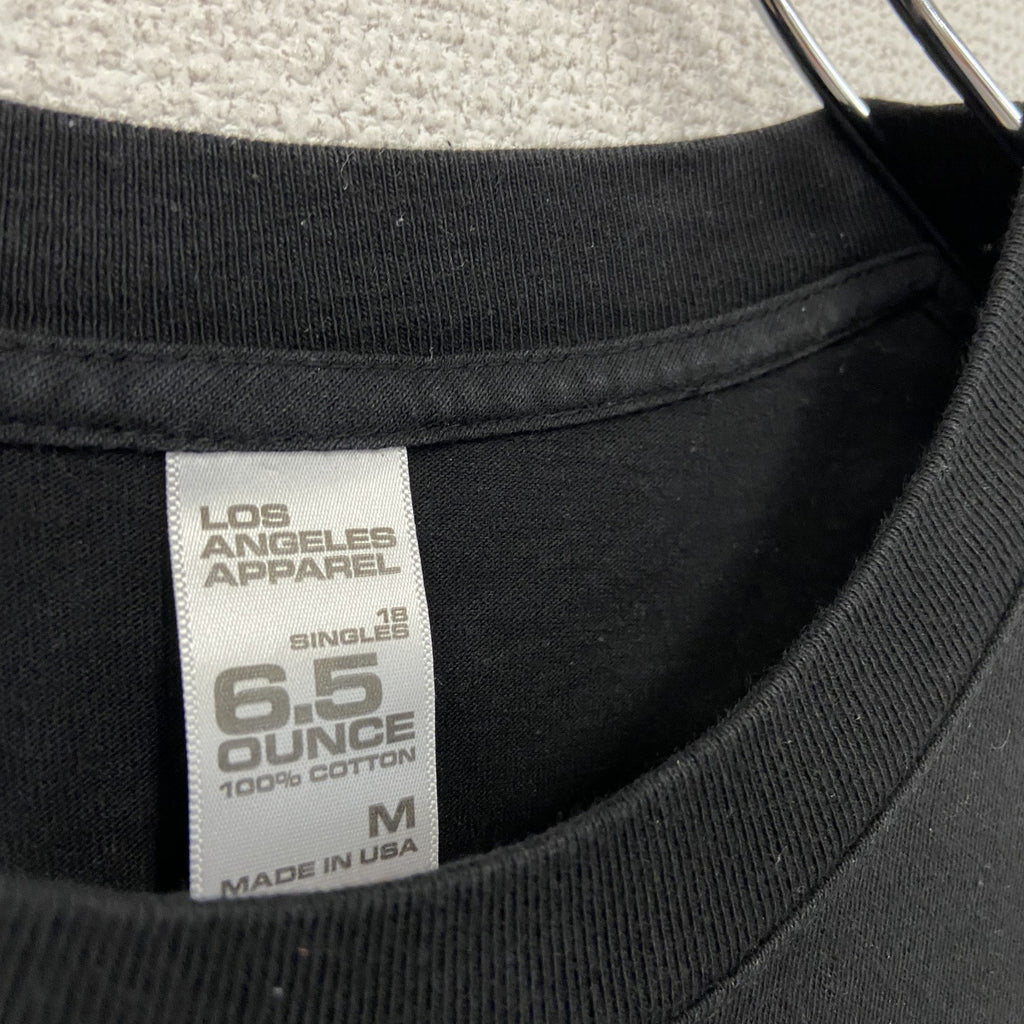 LOS ANGEL APPAREL　ロサンゼルスアパレル　半袖Tシャツ　6.5OZ　黒　ブラック　Mサイズ　古着