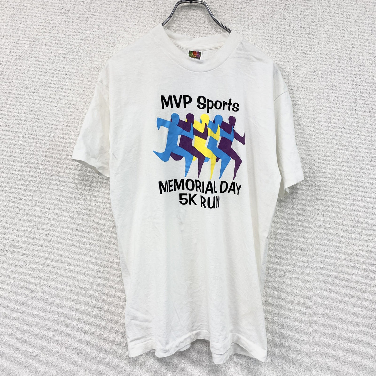 FRUIT OF THE LOOM　フルーツオブザルーム　半袖プリントTシャツ　シングルステッチ　白　ホワイト　XLサイズ カットソー メンズ コットン 古着