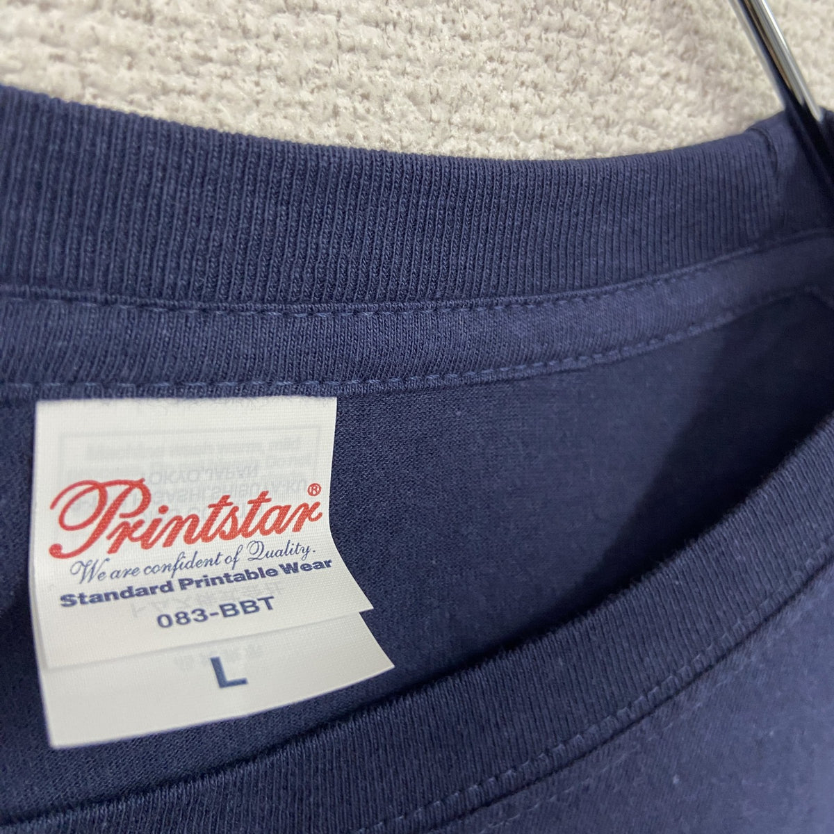 Print star　プリントスター　BOSS　ボス　SUNTORY　サントリー　Golden Bear　ゴールデンベア　半袖企業プリントTシャツ　紺　ネイビー　Lサイズ　古着