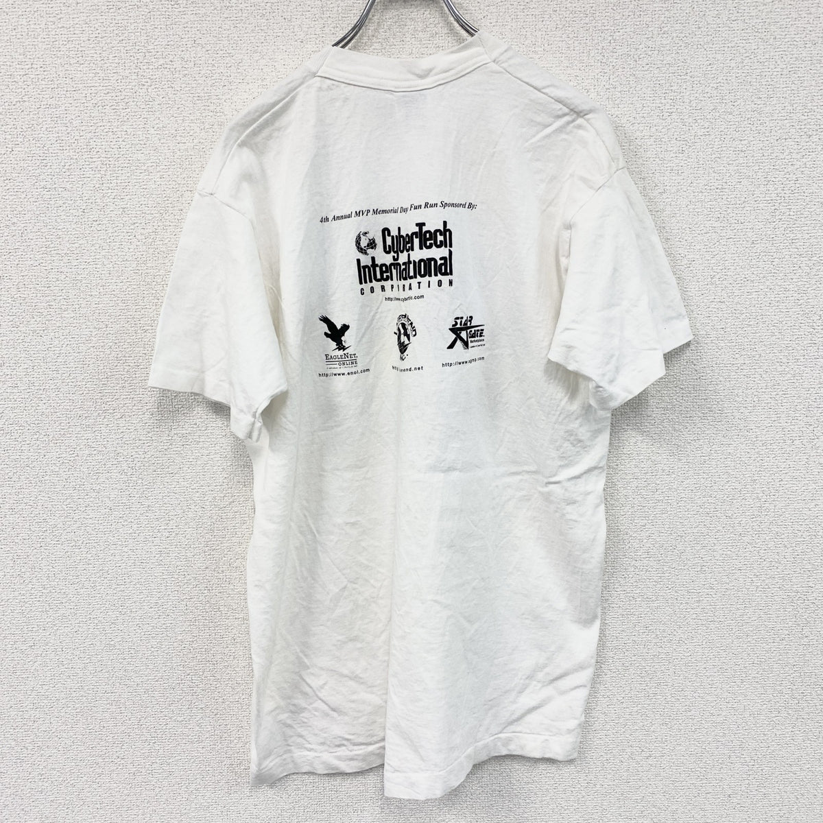 FRUIT OF THE LOOM　フルーツオブザルーム　半袖プリントTシャツ　シングルステッチ　白　ホワイト　XLサイズ カットソー メンズ コットン 古着