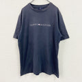 TOMMY HILFIGER　トミーヒルフィガー　半袖フロントロゴTシャツ　フェード　紺　ネイビー　Mサイズ　古着