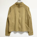 WOOLRICH　ウールリッチ　長袖フルジップ無地ニット　セーター　ノームコア　黄色　イエロー　秋冬服　Mサイズ　古着