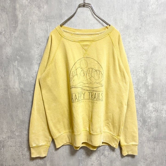 Blue84　長袖プリントスウェット　トレーナー　HAPPYTRAILS　アリゾナ州　Lサイズ