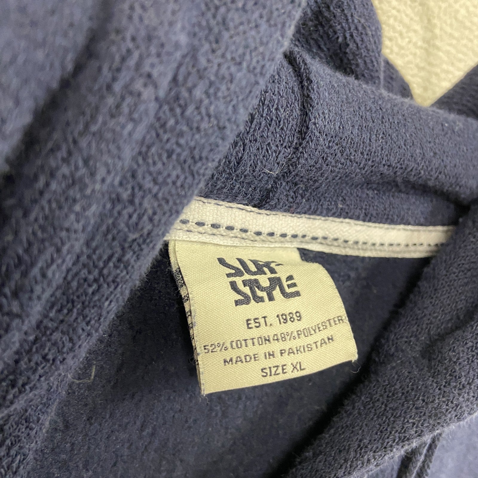 SLRE STYLE　スウェットパーカー/フーディー　紺　ネイビー　XLサイズ　古着