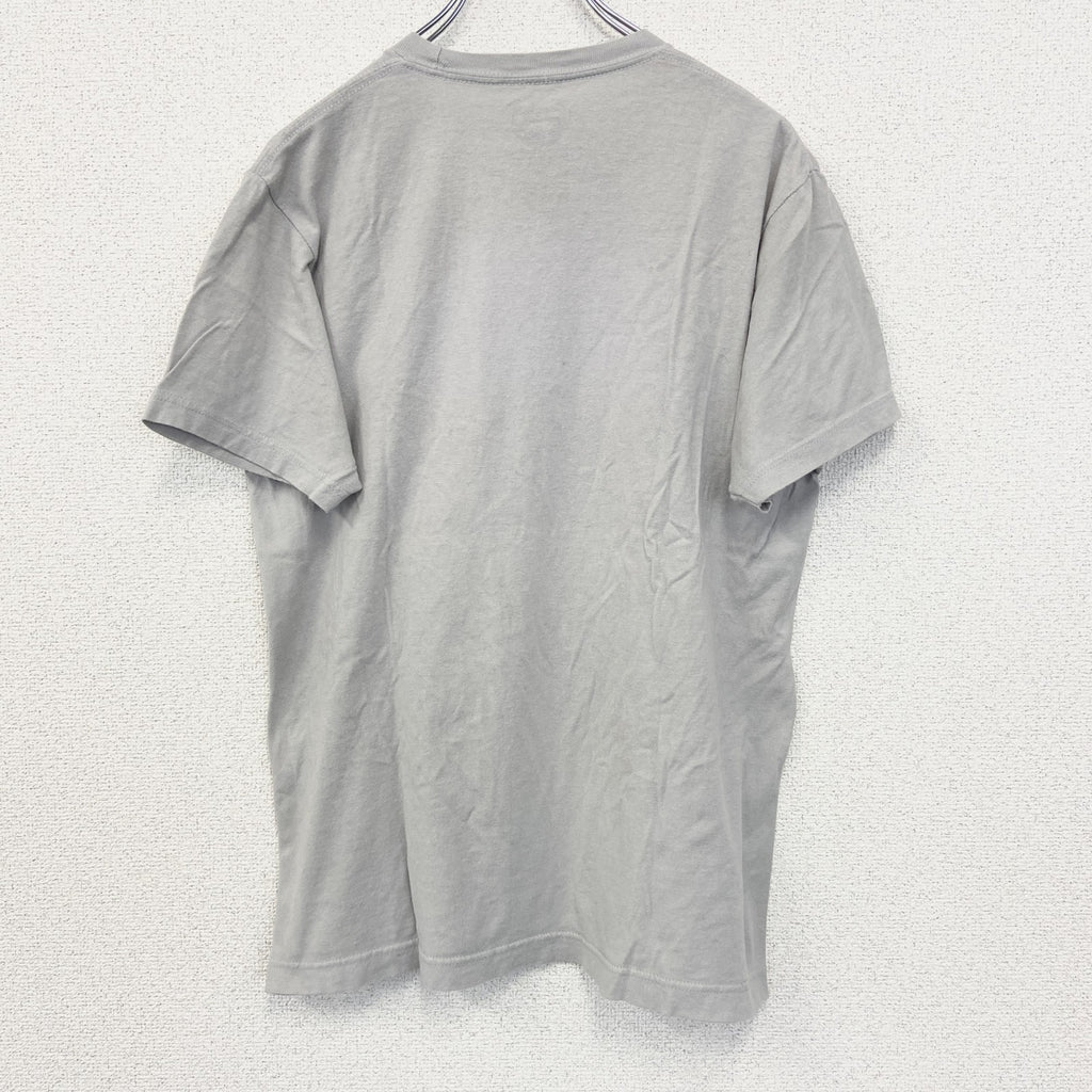 Beard gang　半袖プリントTシャツ　カジュアルデザイン　熊　クルーネック　レトロ　グレー　灰色　Mサイズ　古着