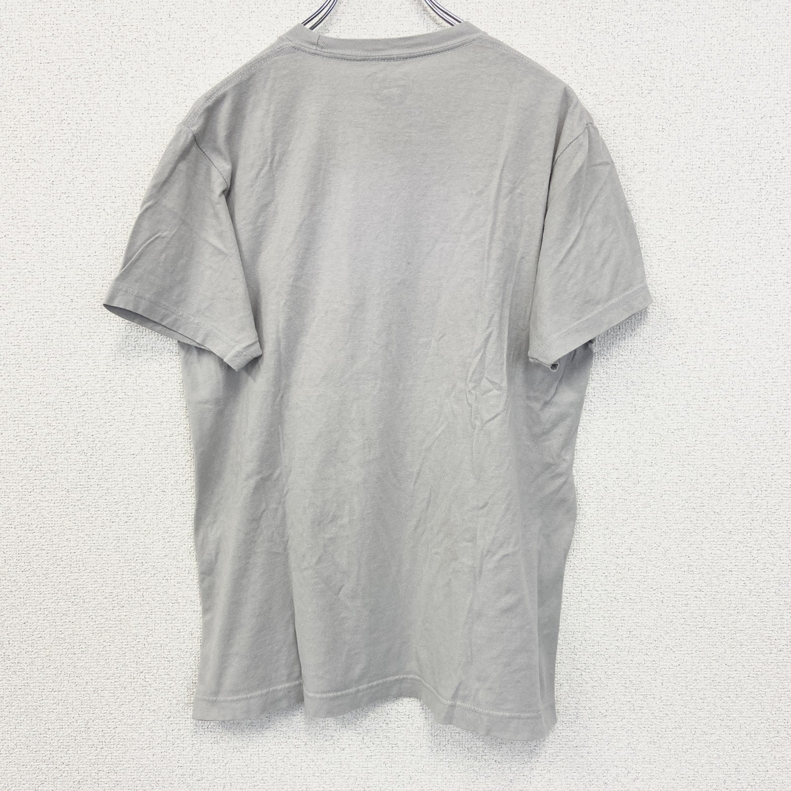 Beard gang　半袖プリントTシャツ　カジュアルデザイン　熊　クルーネック　レトロ　グレー　灰色　Mサイズ　古着