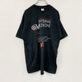 FRUIT OF THE LOOM　フルーツオブザルーム　半袖プリントTシャツ　シングルステッチ　黒　ブラック　XLサイズ カットソー メンズ コットン 古着