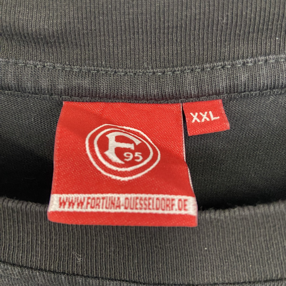 F95　半袖プリントTシャツ　ビッグT　FORTUNA　カジュアルデザイン　クルーネック　黒　ブラック　XXLサイズ　古着