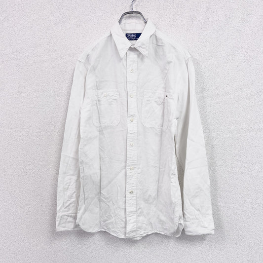 Ralph Lauren　ラルフローレン　長袖リネンシャツ　白　ホワイト　Sサイズ