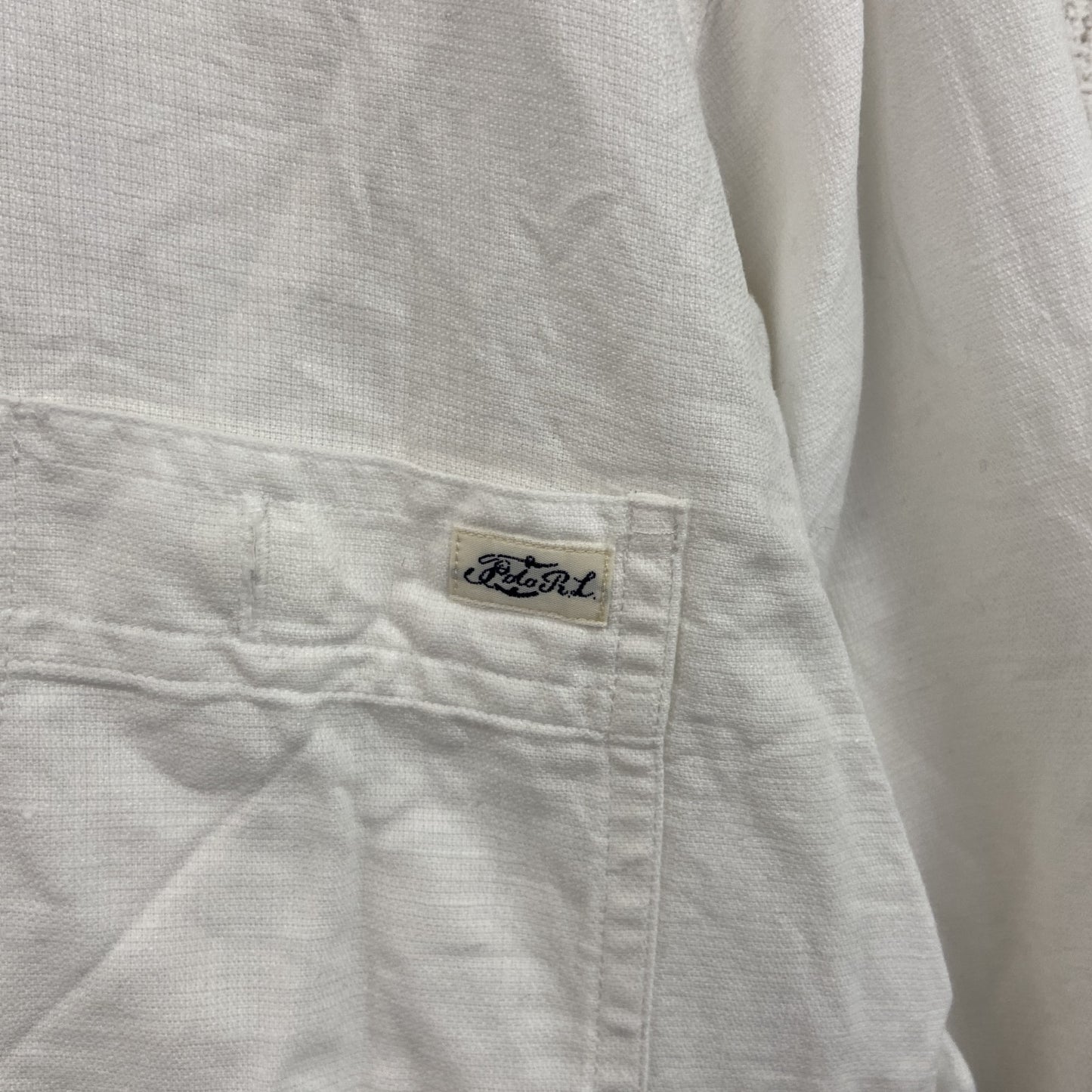 Ralph Lauren　ラルフローレン　長袖リネンシャツ　白　ホワイト　Sサイズ