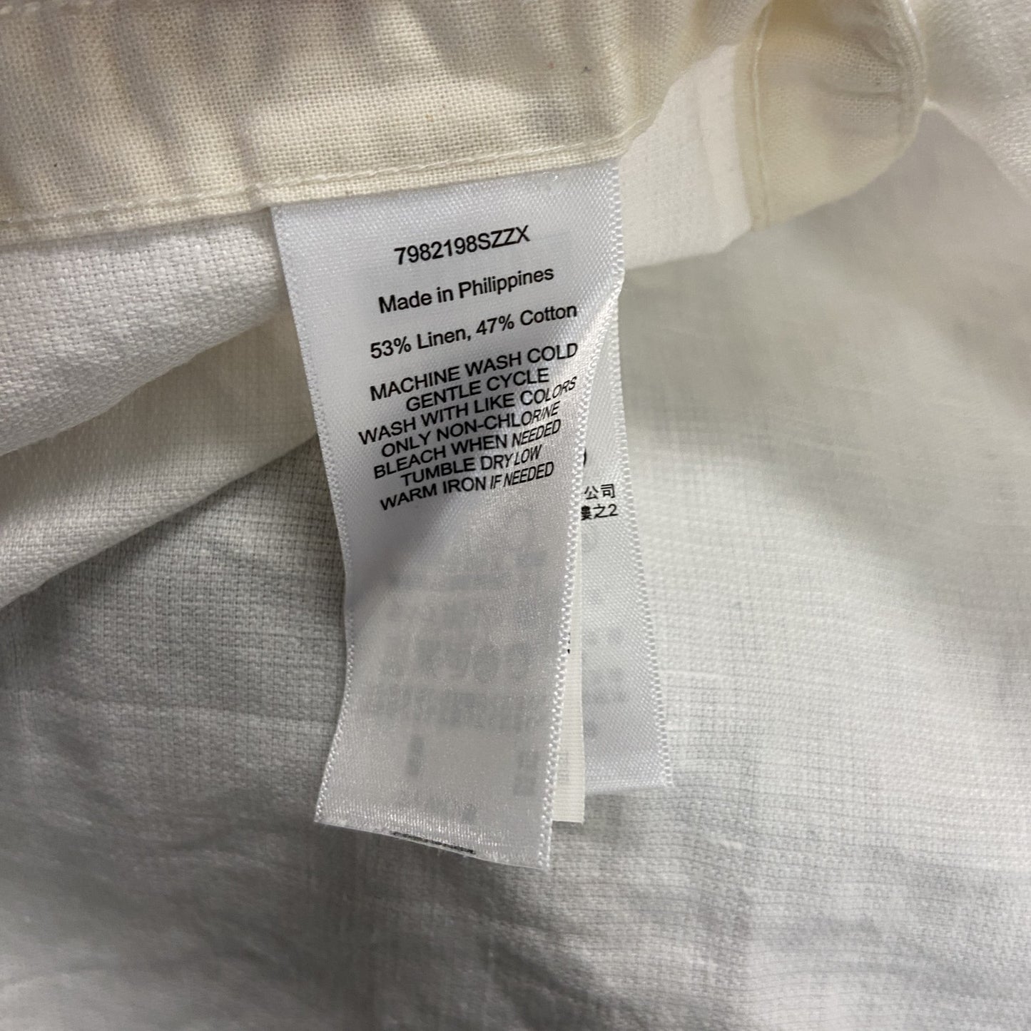 Ralph Lauren　ラルフローレン　長袖リネンシャツ　白　ホワイト　Sサイズ