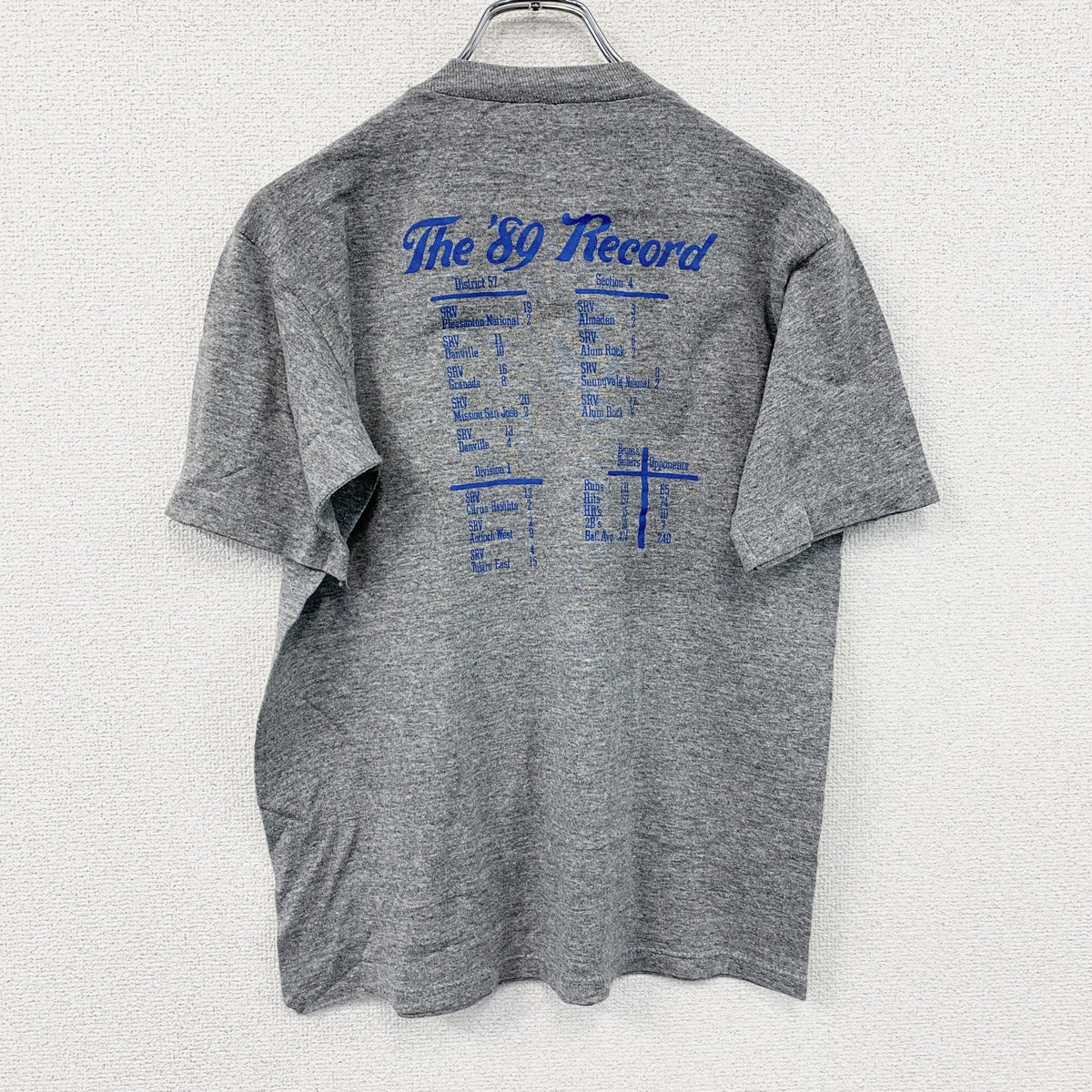 JERZEES　ジャージーズ　半袖プリントTシャツ　シングルステッチ　灰色　グレー　Mサイズ カットソー メンズ コットン 古着