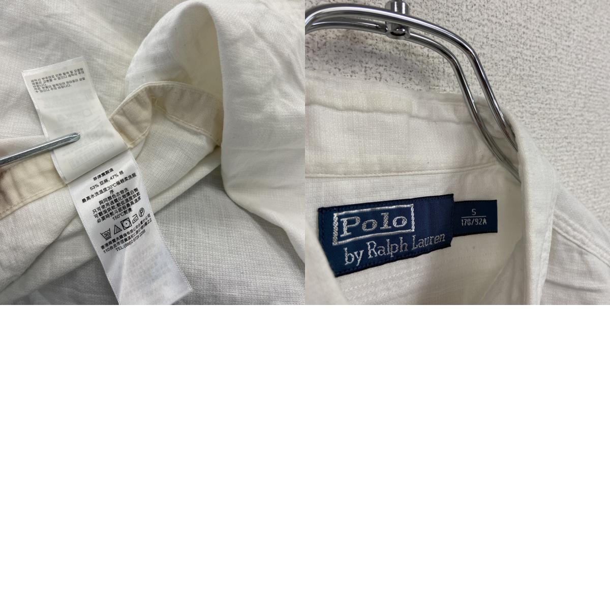 Ralph Lauren　ラルフローレン　長袖リネンシャツ　白　ホワイト　Sサイズ
