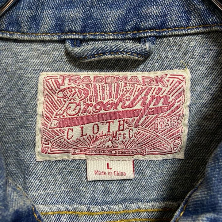 古着 used　BROOKLYNCLOTH　ブルックリンクロス　長袖デニムジャケット　ジージャン　青　ブルー　Lサイズ