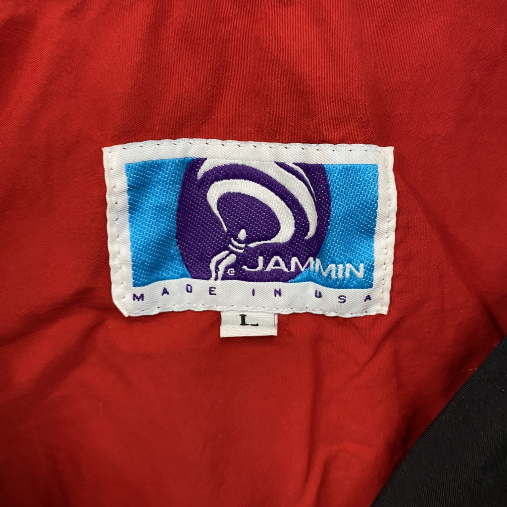90s　JAMMIN　ジャミン　フルジップジャケット　ヴィンテージ　赤　レッド　黒　ブラック　Lサイズ　古着