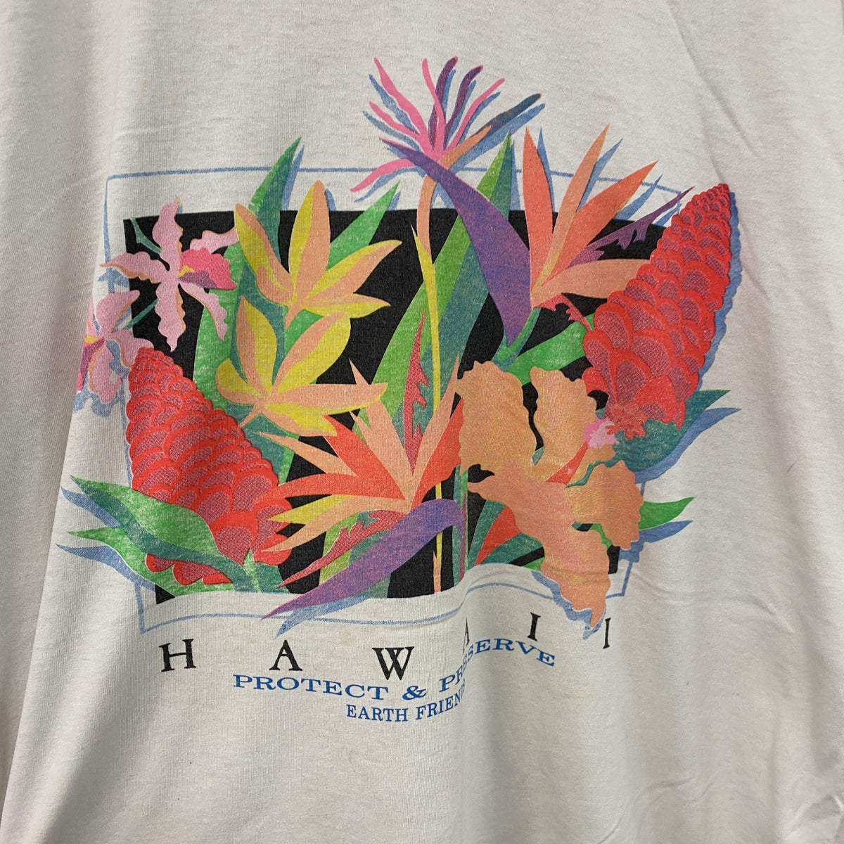 Hanes　ヘインズ　半袖プリントTシャツ　シングルステッチ　白　ホワイト　XLサイズ　古着