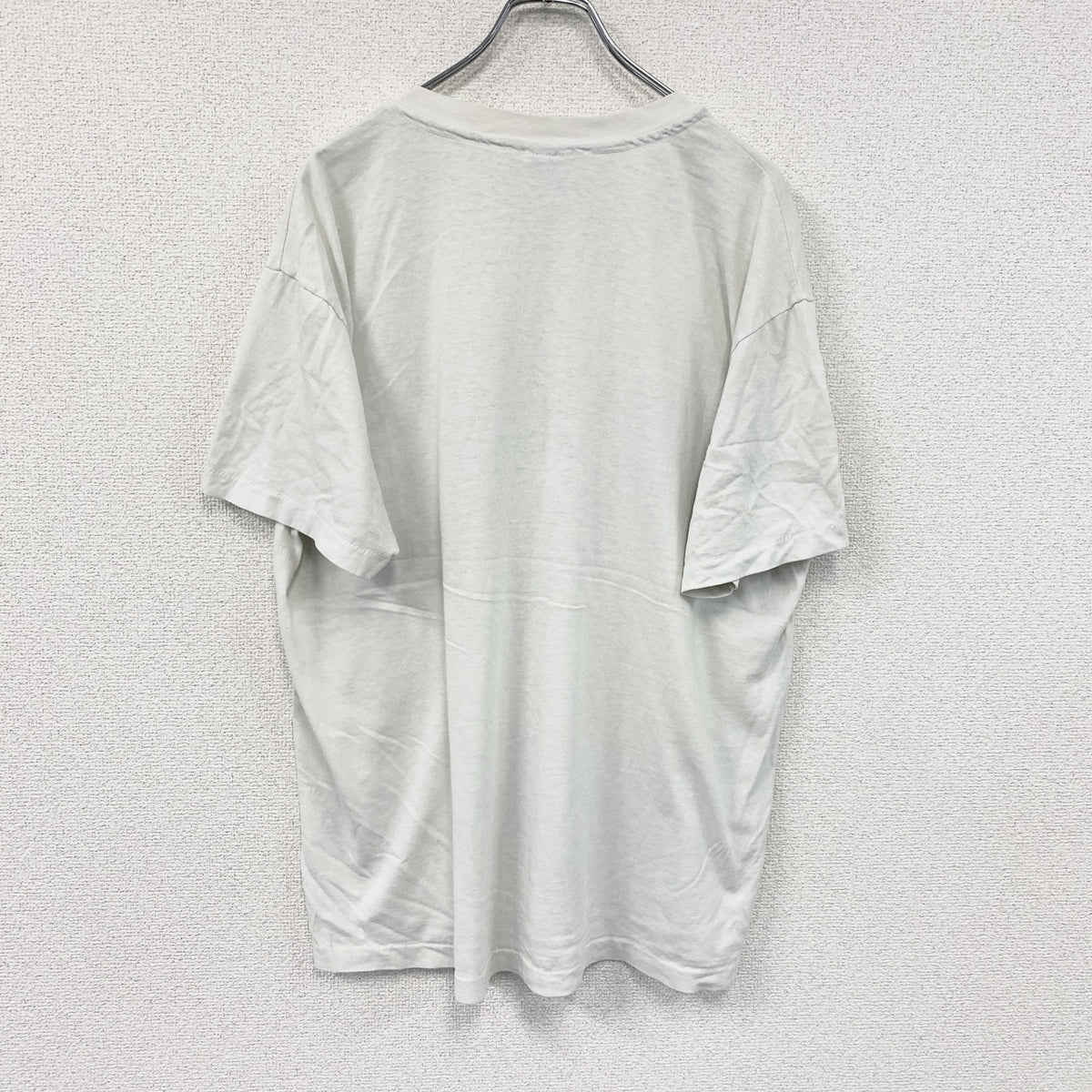 Hanes　ヘインズ　半袖プリントTシャツ　シングルステッチ　白　ホワイト　XLサイズ　古着