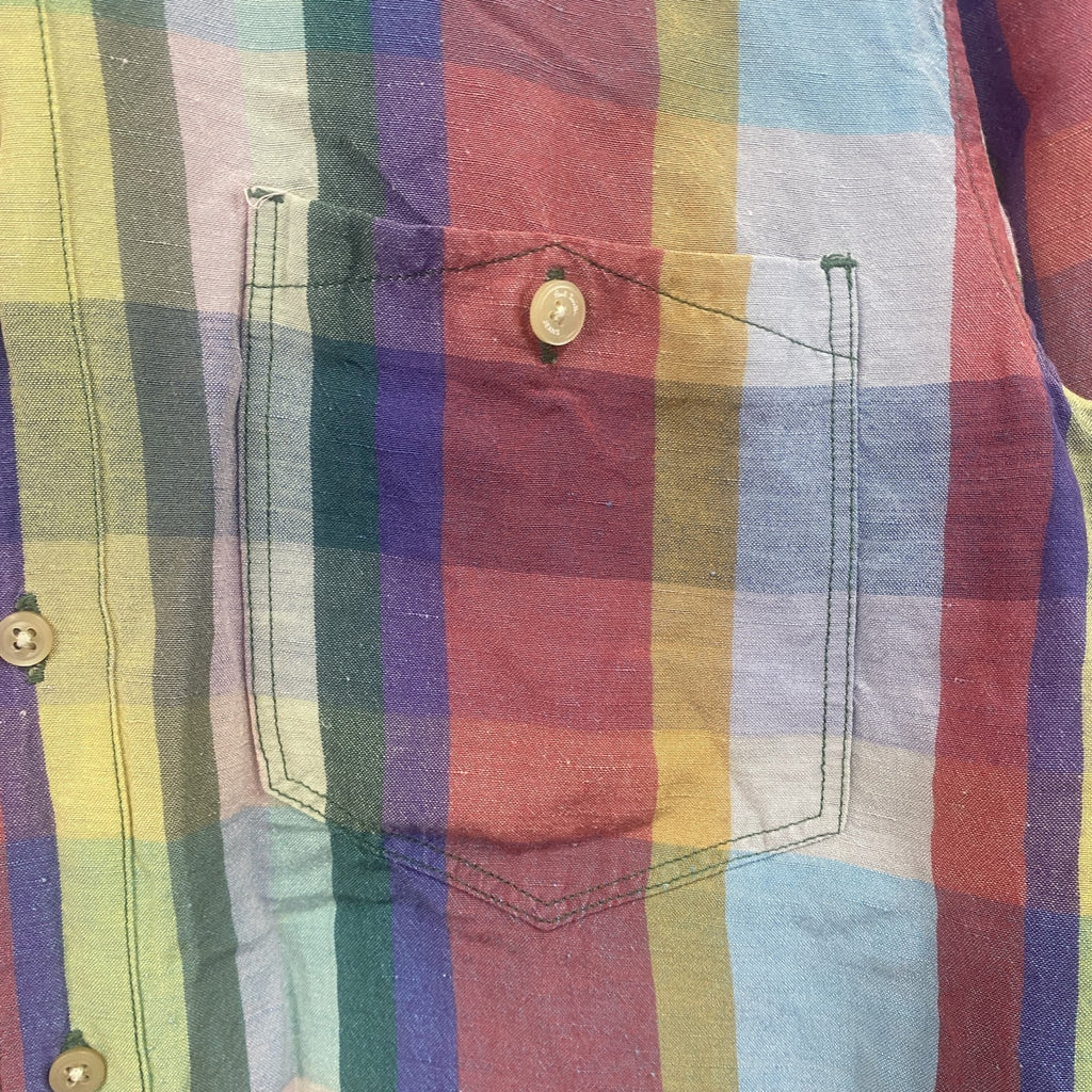Paul Smith　ポールスミス　長袖ボタンダウンシャツ　チェック柄　マルチカラー　Lサイズ　古着