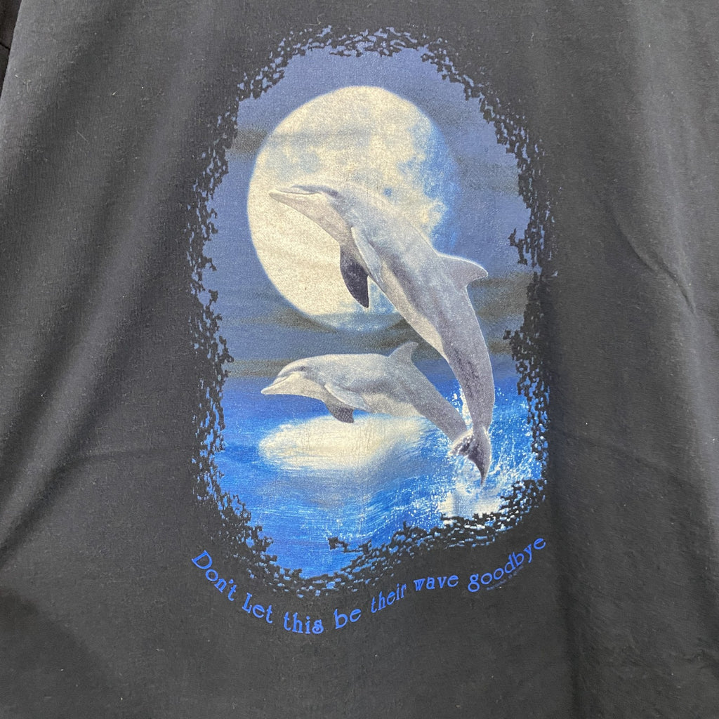 ALORE　アローレ　半袖プリントTシャツ　紺　ネイビー　2XLサイズ カットソー メンズ コットン 古着