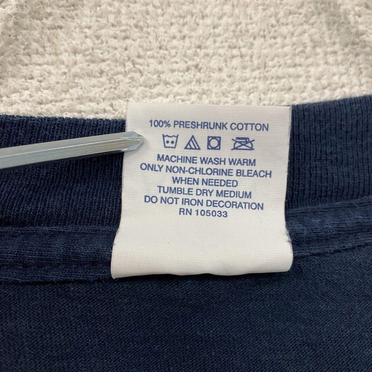 ALORE　アローレ　半袖プリントTシャツ　紺　ネイビー　2XLサイズ カットソー メンズ コットン 古着