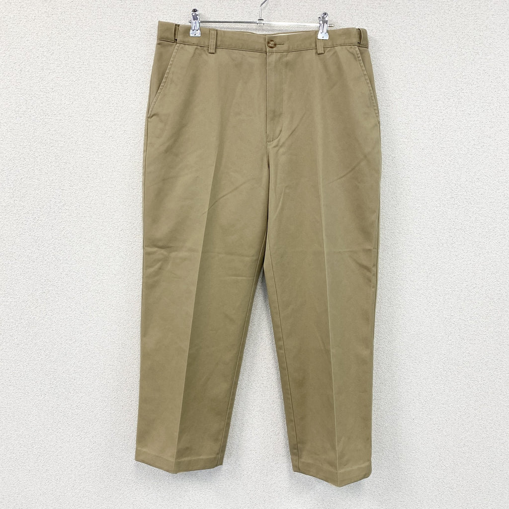 L.L.Bean　エルエルビーン　チノパンツ　ジップフライ　無地　ベージュ　35サイズ　古着