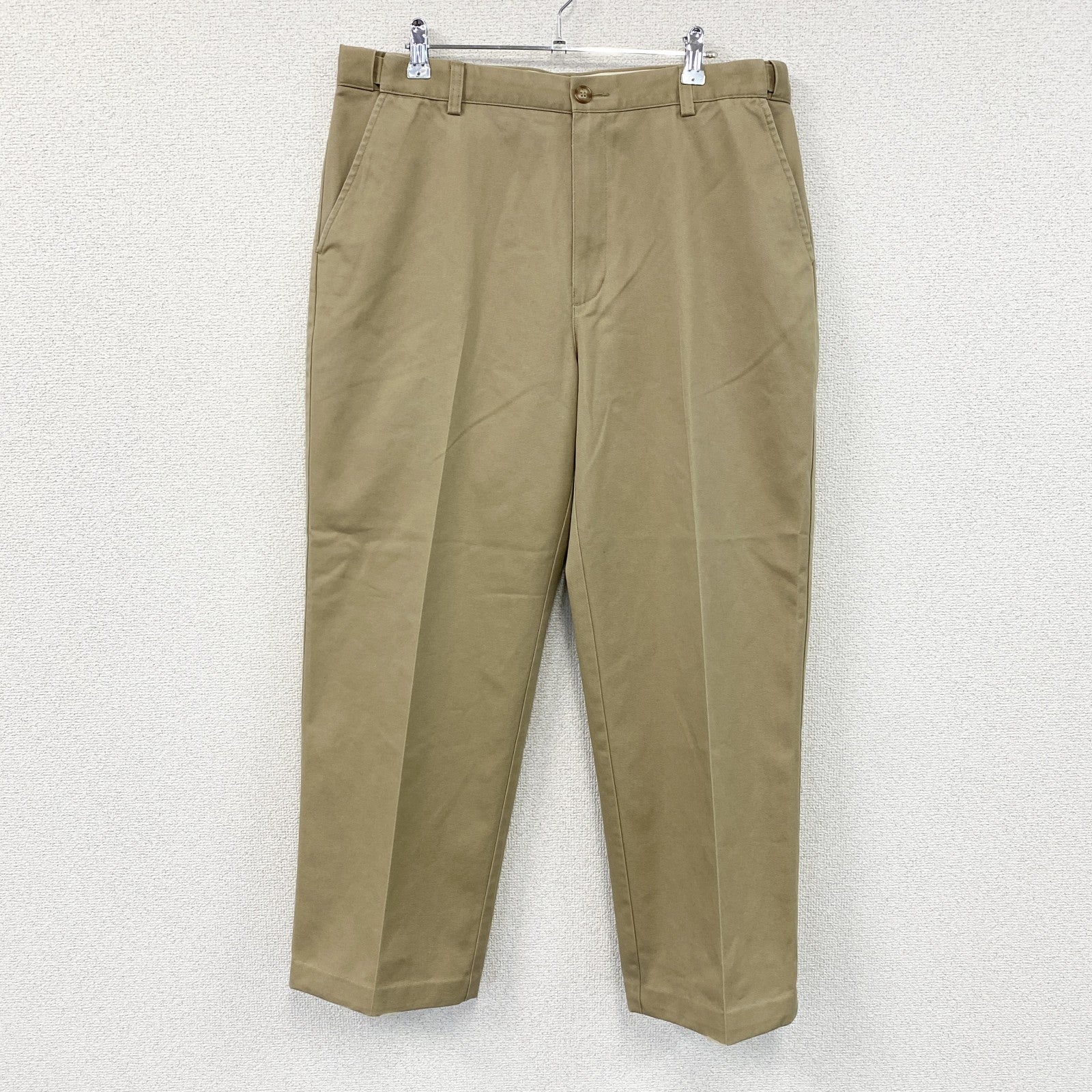 L.L.Bean　エルエルビーン　チノパンツ　ジップフライ　無地　ベージュ　35サイズ　古着