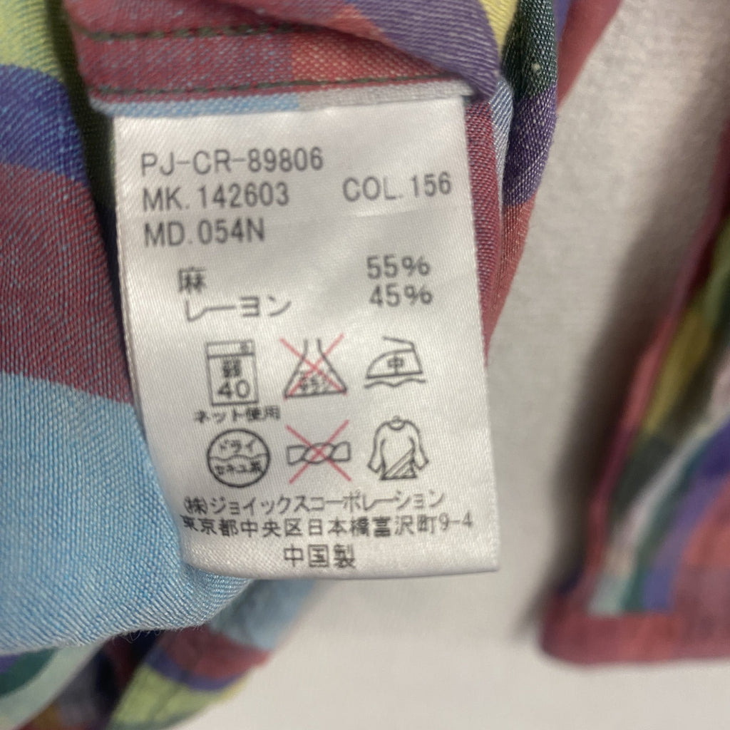 Paul Smith　ポールスミス　長袖ボタンダウンシャツ　チェック柄　マルチカラー　Lサイズ　古着
