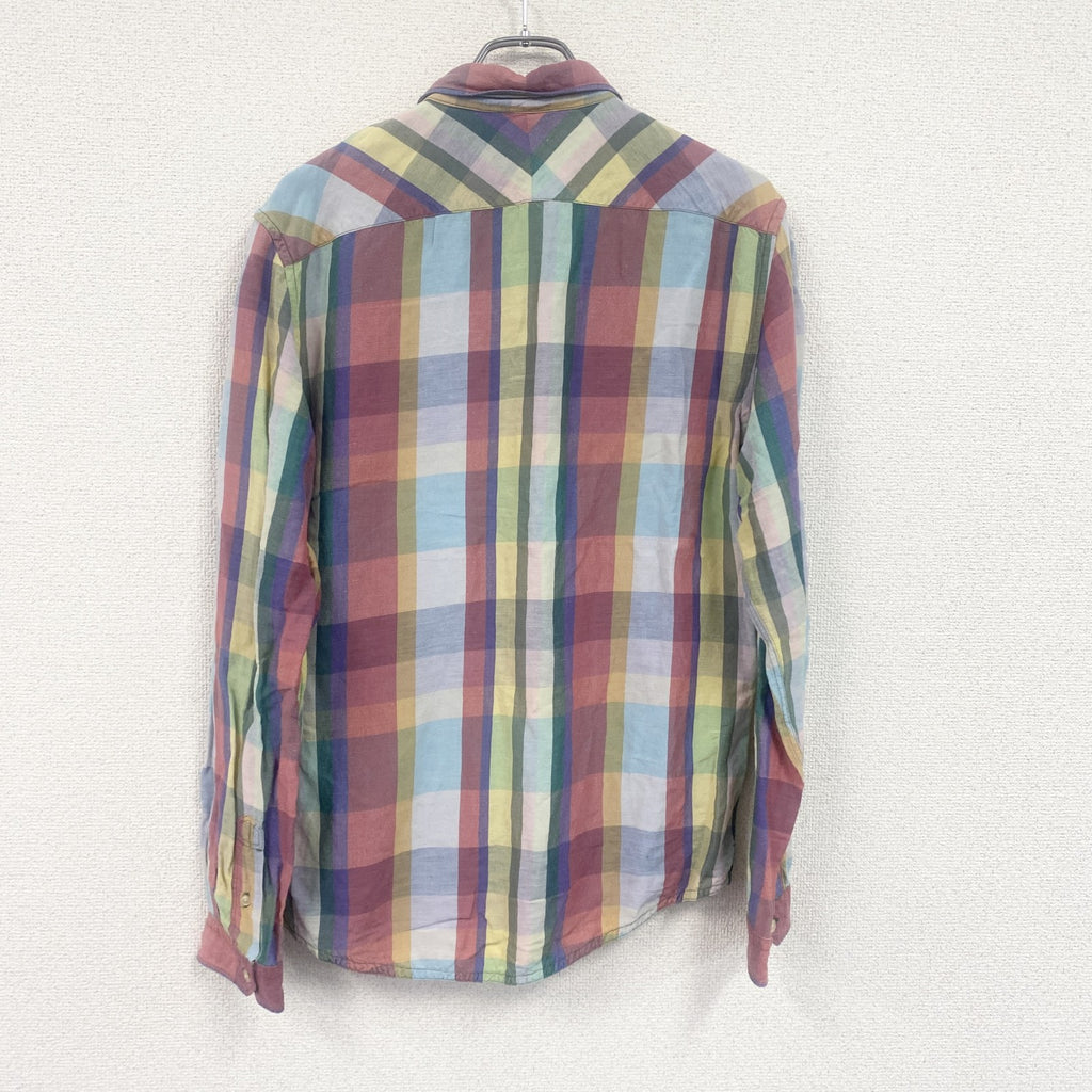 Paul Smith　ポールスミス　長袖ボタンダウンシャツ　チェック柄　マルチカラー　Lサイズ　古着