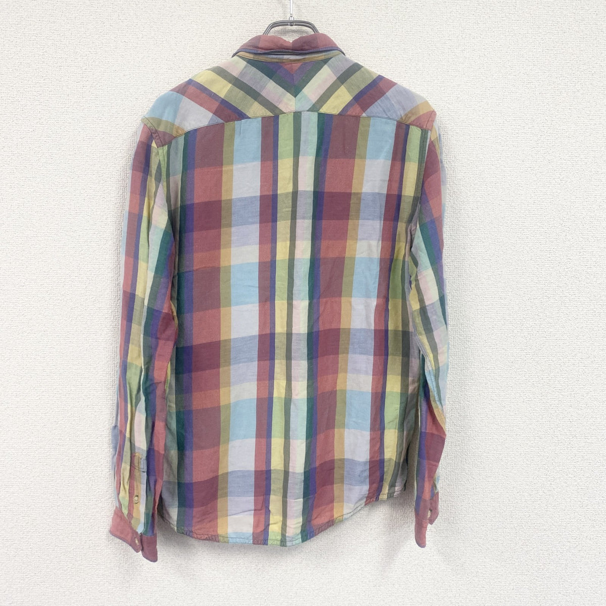 Paul Smith　ポールスミス　長袖ボタンダウンシャツ　チェック柄　マルチカラー　Lサイズ　古着