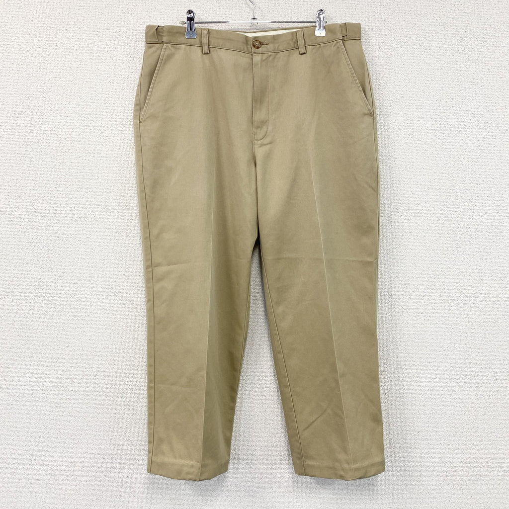L.L.Bean　エルエルビーン　チノパンツ　ジップフライ　無地　ベージュ　35サイズ　古着