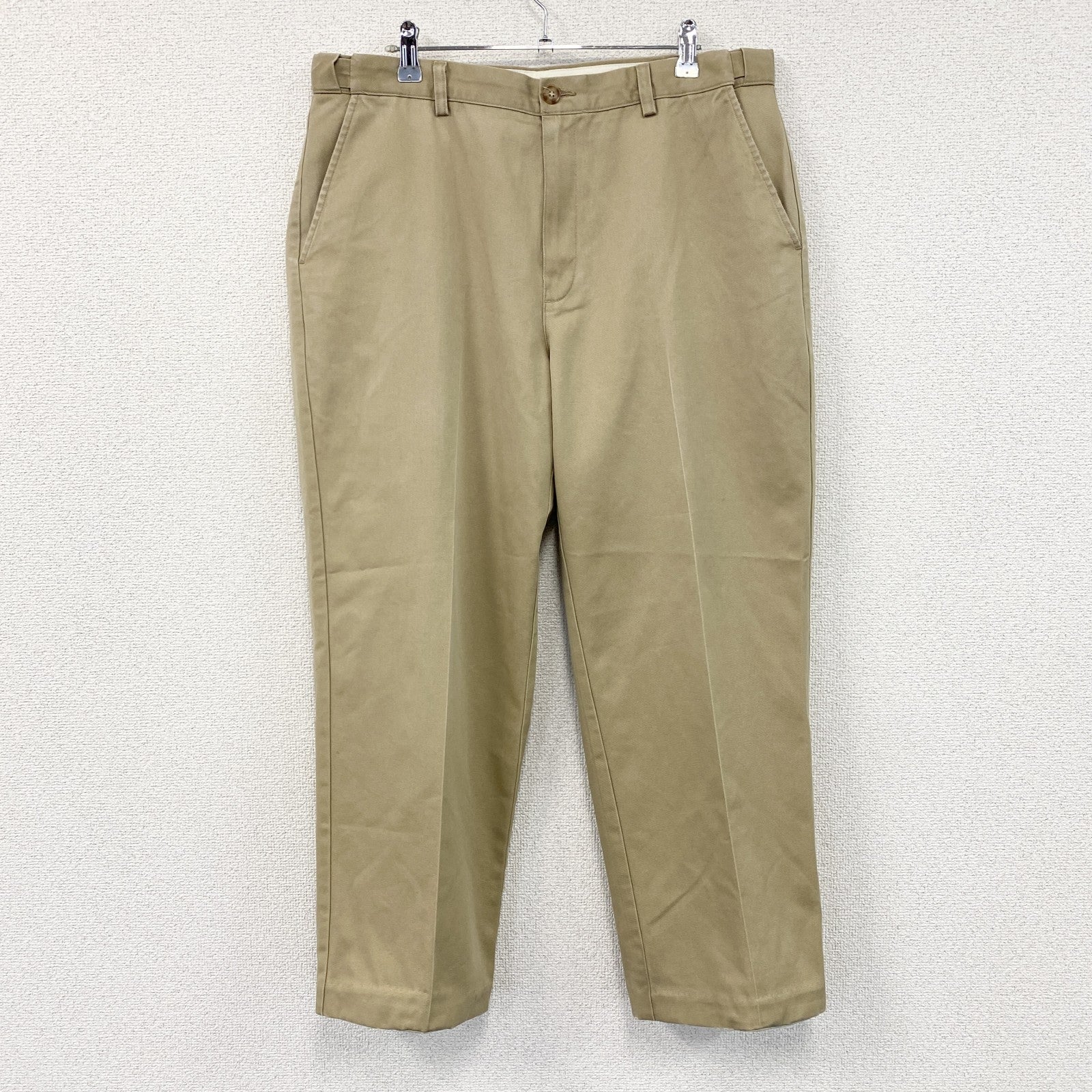 L.L.Bean　エルエルビーン　チノパンツ　ジップフライ　無地　ベージュ　35サイズ　古着