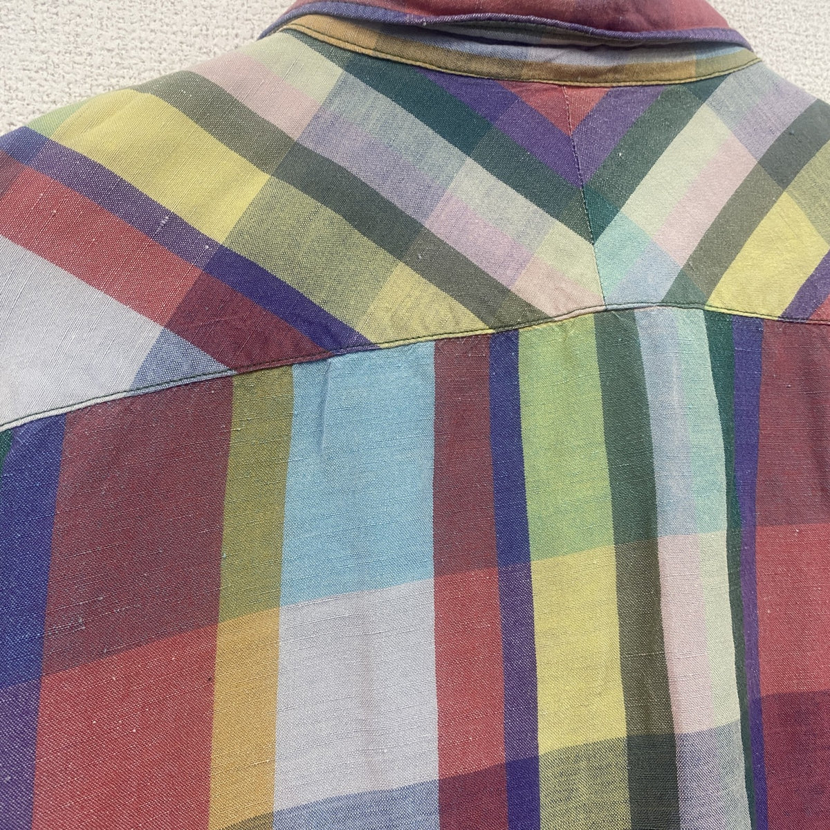 Paul Smith　ポールスミス　長袖ボタンダウンシャツ　チェック柄　マルチカラー　Lサイズ　古着