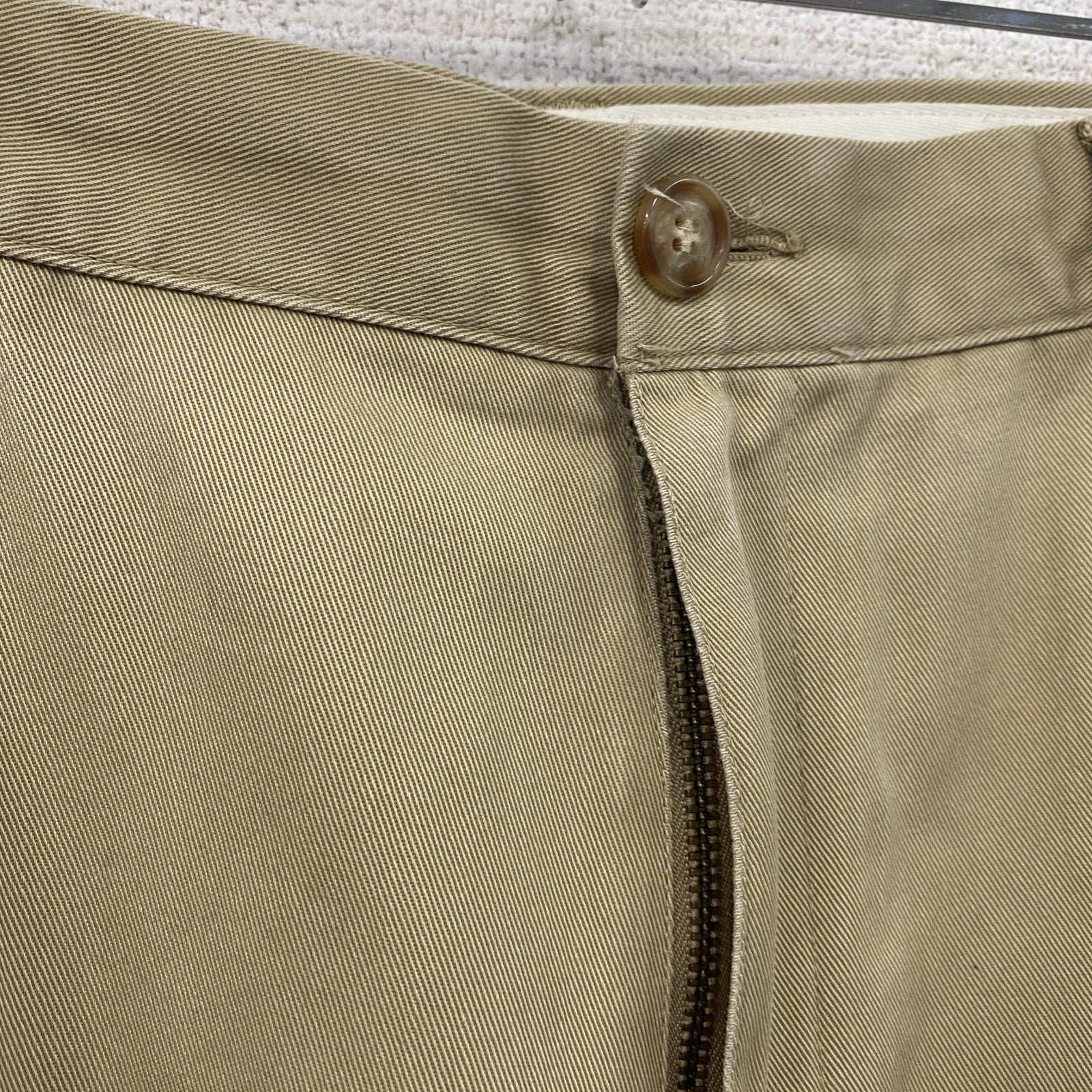 L.L.Bean　エルエルビーン　チノパンツ　ジップフライ　無地　ベージュ　35サイズ　古着