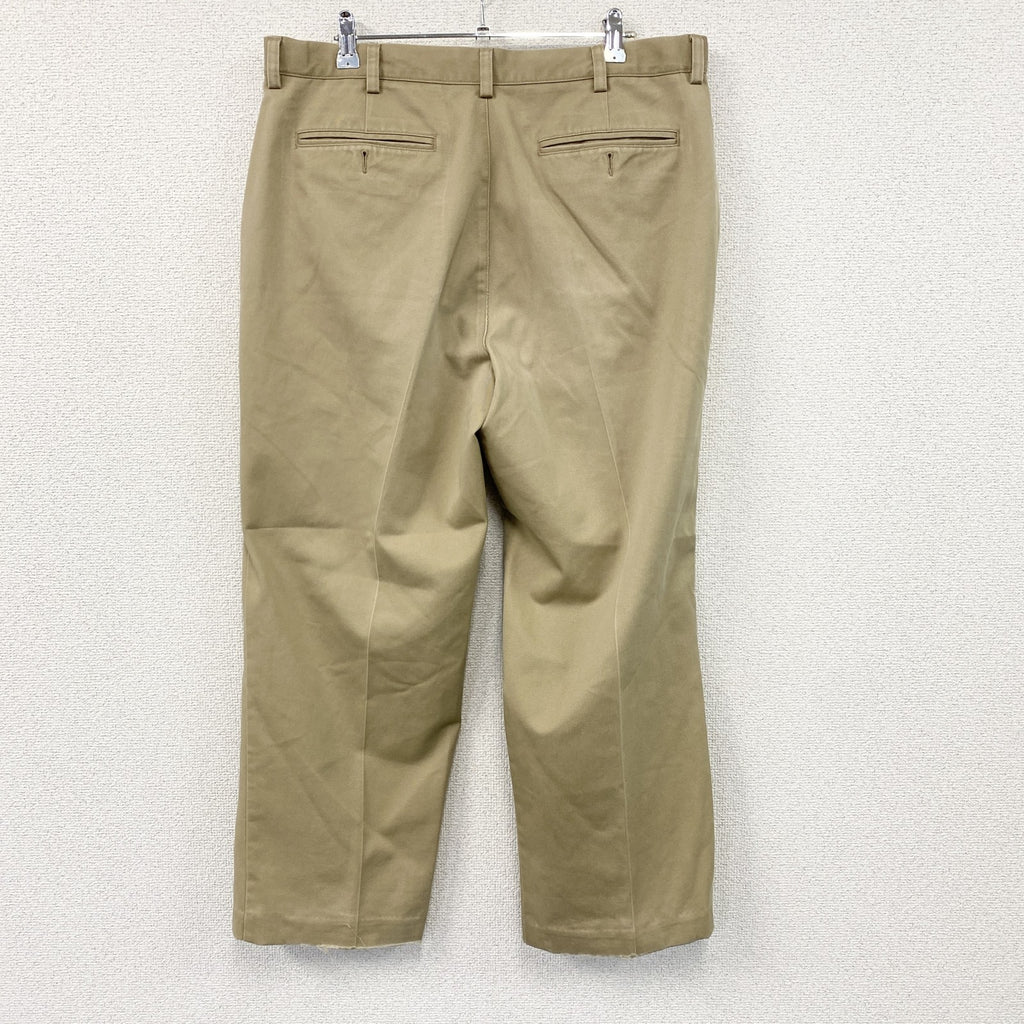 L.L.Bean　エルエルビーン　チノパンツ　ジップフライ　無地　ベージュ　35サイズ　古着