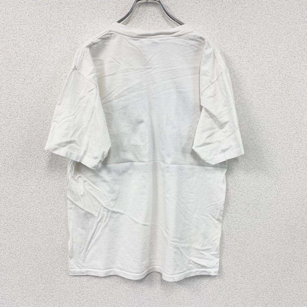 ALL Spoat　半袖プリントTシャツ　シングルステッチ　白　ホワイト　Lサイズ　古着