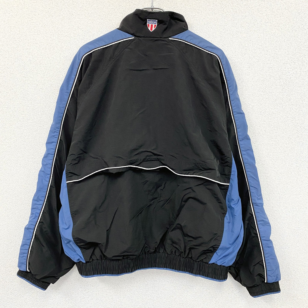 OFFICIAL SPORTS　NISOA　フルジップナイロンジャケット　黒　ブラック　XLサイズ　古着