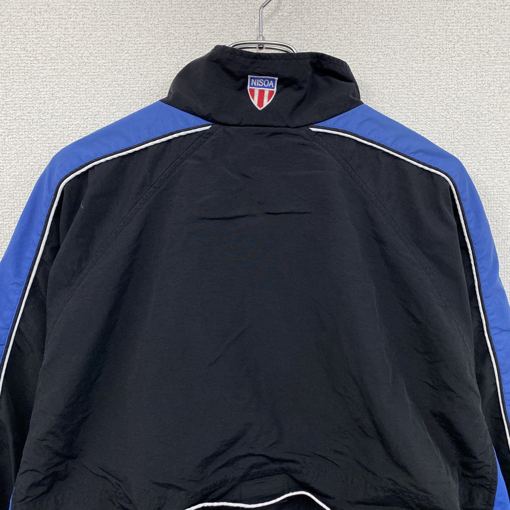 OFFICIAL SPORTS　NISOA　フルジップナイロンジャケット　黒　ブラック　XLサイズ　古着