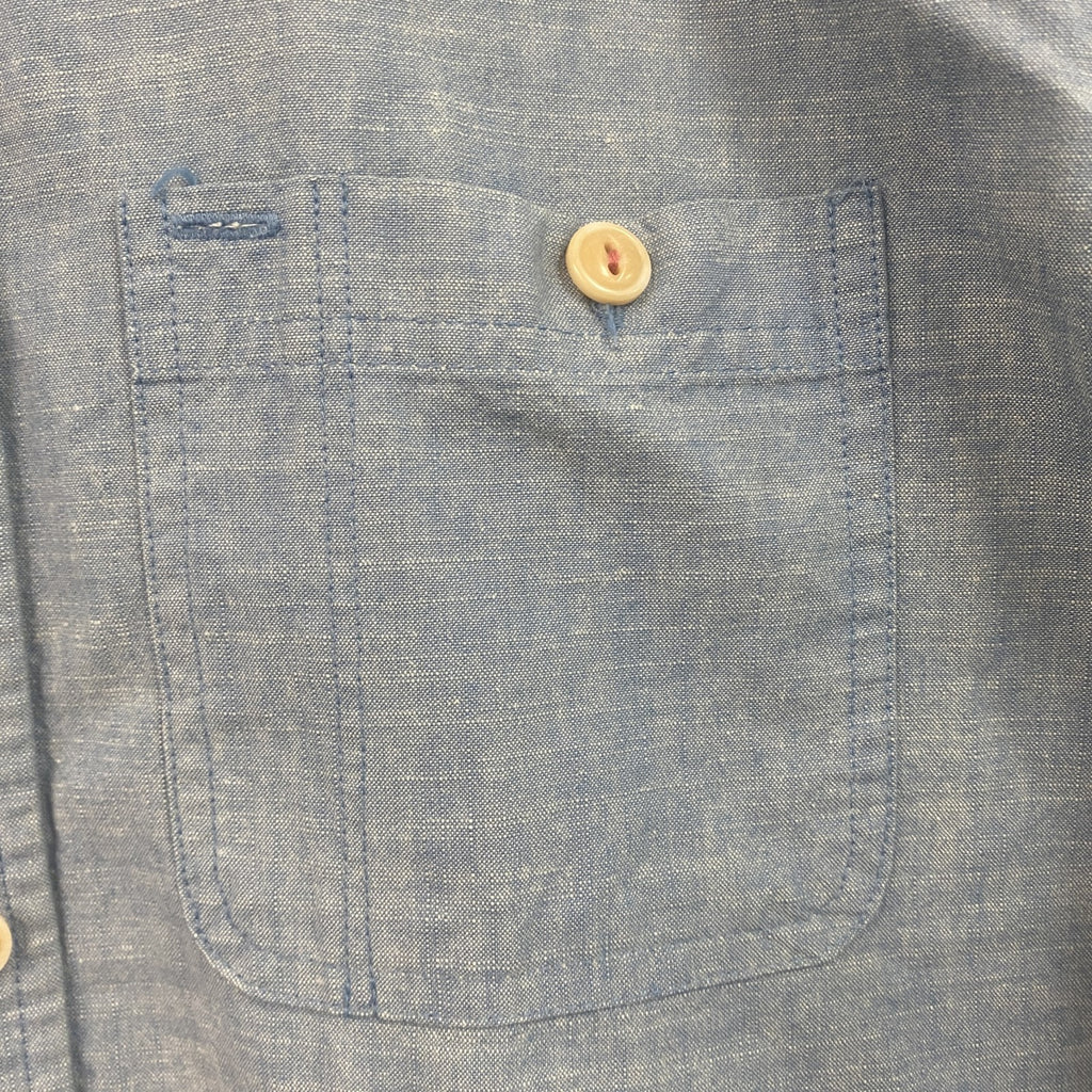 Brooks Brothers　ブルックスブラザーズ　長袖シャツ　フェード　無地　水色　ライトブルー　XLサイズ　古着