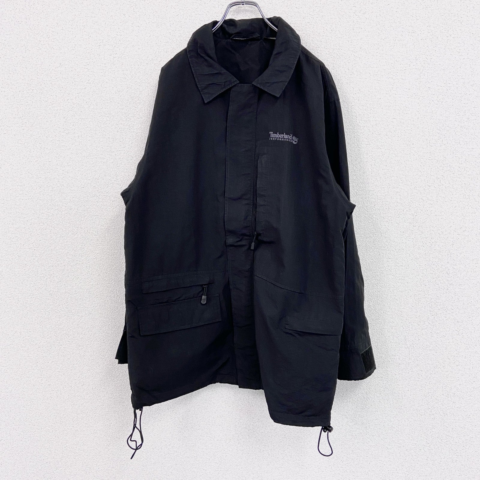 90s　Timberland　ティンバーランド　マウンテンパーカー/ナイロンジャケット　黒　ブラック　Sサイズ　　ヴィンテージ　古着