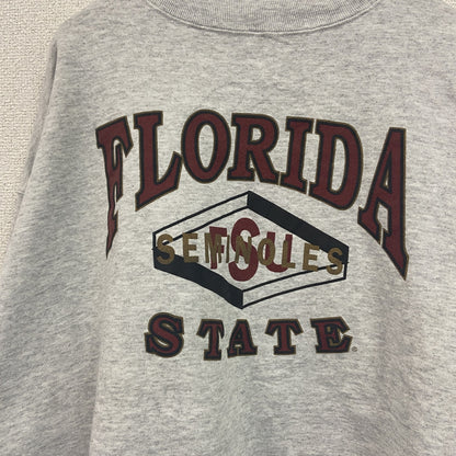 80s～　JANSPORTS　スウェット/トレーナー　ヴィンテージ　3連プリント　灰色　グレー　XXLサイズ