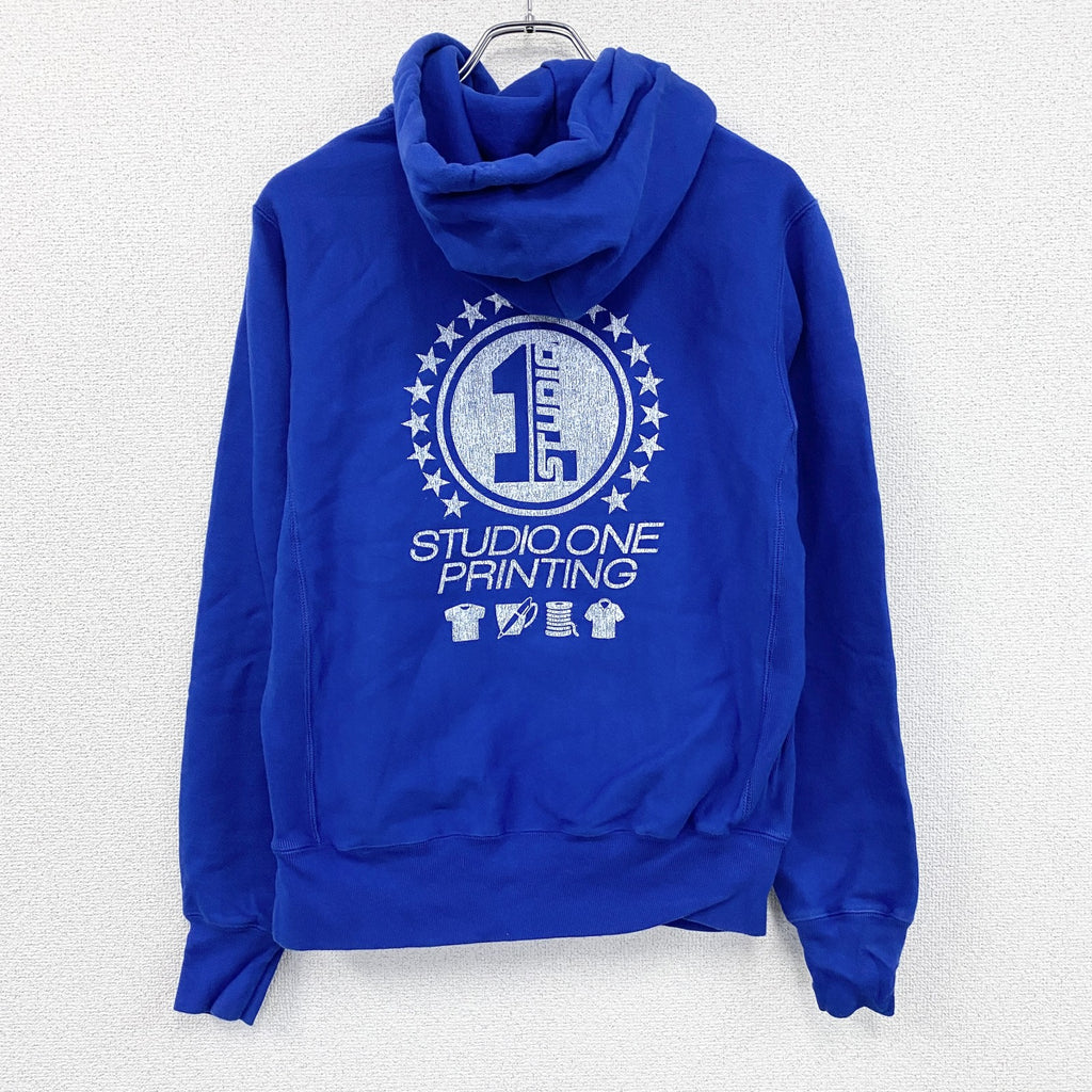 Champion　チャンピオン　リバースウィーブ　スウェットパーカー/フーディー　青　ブルー　Sサイズ トレーナー スウェットトップス フード付き 古着