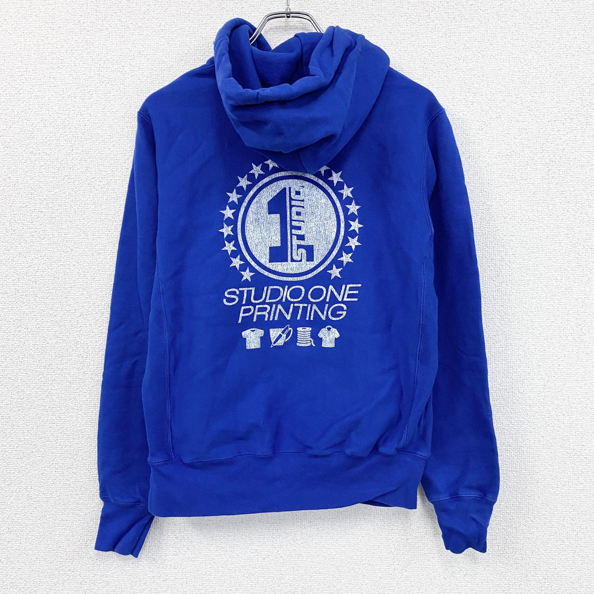 Champion　チャンピオン　リバースウィーブ　スウェットパーカー/フーディー　青　ブルー　Sサイズ トレーナー スウェットトップス フード付き 古着