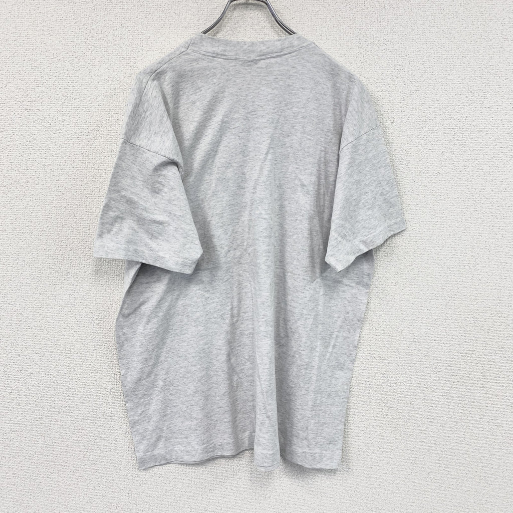 VISYON　半袖プリントTシャツ　シングルステッチ　霜降りグレー カットソー メンズ 古着