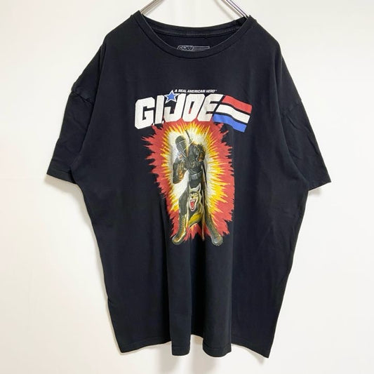 古着 used　G.I.Joe　半袖プリントTシャツ　クルーネック　黒　ブラック　春夏服　ビッグシルエット　XLサイズ