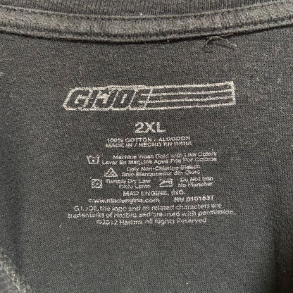 古着 used　G.I.Joe　半袖プリントTシャツ　クルーネック　黒　ブラック　春夏服　ビッグシルエット　XLサイズ