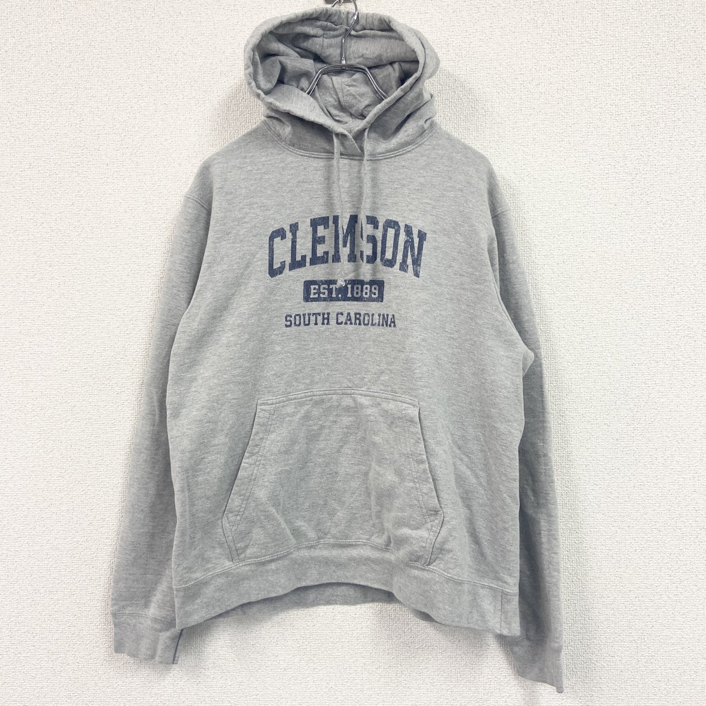 PORT&CCOMPANY　スウェットパーカー/フーディー　カレッジタイプ　灰色　グレー　Ｍサイズ