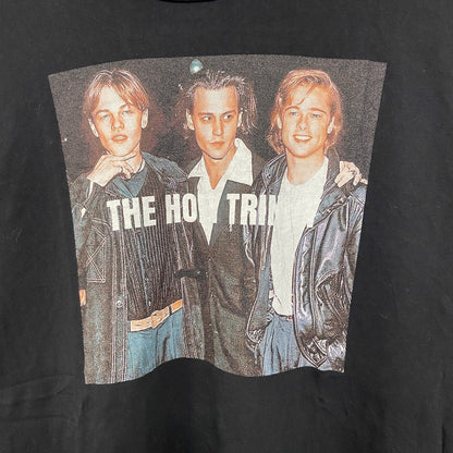 古着 used　DeinDesign.　半袖プリントTシャツ　ハリウッド俳優　カジュアルデザイン　シティーボーイ　黒　Sサイズ