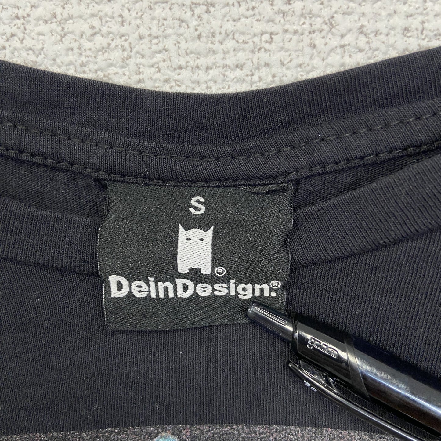 古着 used　DeinDesign.　半袖プリントTシャツ　ハリウッド俳優　カジュアルデザイン　シティーボーイ　黒　Sサイズ