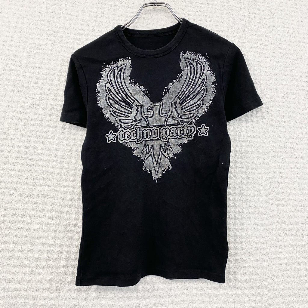半袖プリントTシャツ　黒　ブラック　　古着