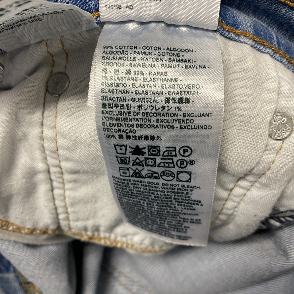 Levi’s　リーバイス　505　デニムパンツ/ジーンズ　ジップフライ　縦落ち　インディゴ　W31サイズ　古着